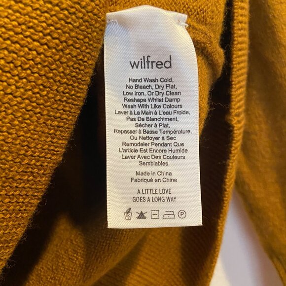 Aritzia Wilfred 100% Merino Wool Cyprie Funnel Neck Sweater Size Small - Picture 6 of 9